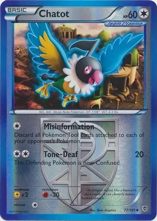 Plasma Blast Chatot #77/101 reverse holo